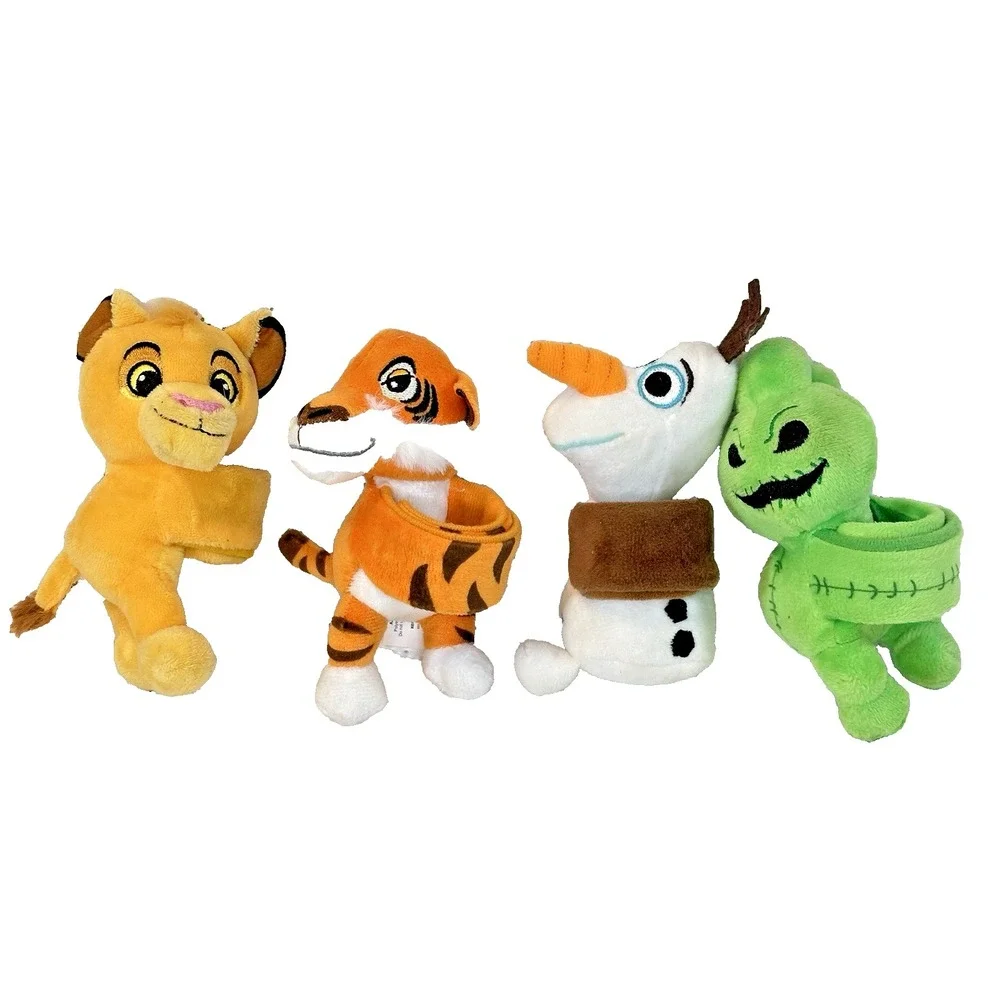 Bullsitoy Disney Slap Bracelets Lot of 4 Olaf Oogie Boogie Aladdin Simba